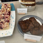 Salted caramel brownies and Bakewell slice at JNCTN cafe in Worcester