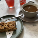 Flapjack and Americano at JNCTN cafe in Worcester