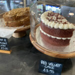 Red velvet and coffee & walnut cake at the Rickyard Cafe