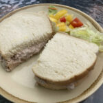 Tuna sandwich at Ystrad garden centre cafe in Llandovery