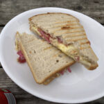 Ham & cheese toastie at the Coach House Cafe in Otter Saint Mary