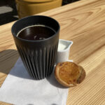 Artisan coffee & pastel de nata at The Scandinavian Coffee Pod in Cheltenham