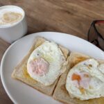 Eggs on toast at JD's cafe in Knighton