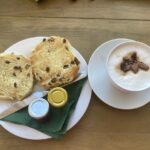 Toasted teacake & cappuccino at Ilmington Village Cafe