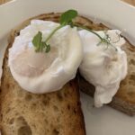 Eggs on sourdough at Latte-da Coffee & Kitchen