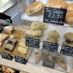 Cake selection at Green Intentions cafe in Stratford-upon-Avon