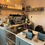 Counter at No.1 Brownes Way cafe in Hallow, Worcestershire