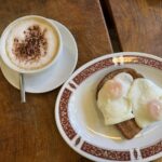 Eggs on toast & cappuccino at The Coffee House in Presteigne
