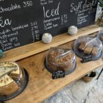 Cake selection at the Makers Kitchen cafe in Alcester, Warwickshire