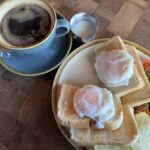 Eggs on toast and Americano at Cafe on the Green in Stourbridge