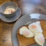 Eggs on toast at Cafe 72 in Gloucester