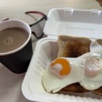 Eggs on toast and coffee at Arden Cafe in Alcester