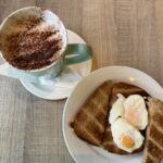 Eggs on toast & cappuccino at Castle Lodge Buttery in Ludlow