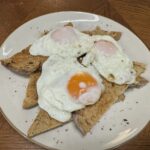 Eggs on toast at Ellenden farm shop cafe