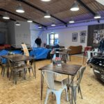 Inside the Morgan Experience Centre and Faun cafe