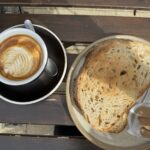 Cappuccino & cinnamon butter sourdough at Box Brownie coffee house in Stratford-upon-Avon
