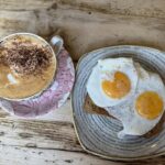 Eggs on toast & cappuccino at Campden Coffee in Chipping Campden