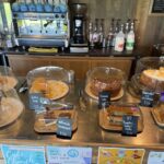 Cake selection at the Pavilion Coffee Shop in Lower Quinton