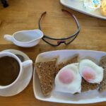 Eggs on toast at Decades Tearoom in Mickleton